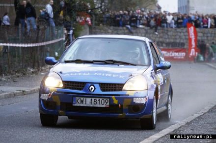 Mirosław Włodarczyk i Marek Kaczmarek - Renault Clio Sport.